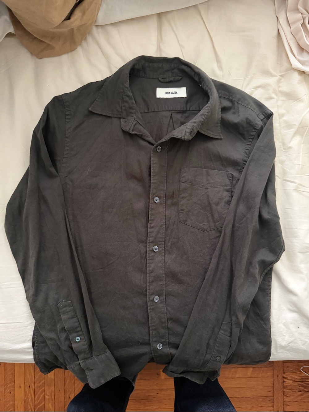 Buck Mason Men's Button-Down Shirt - Dark Green